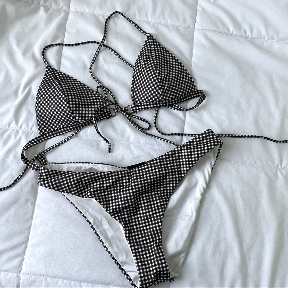 PacSun Gingham Print Triangle Bikini
